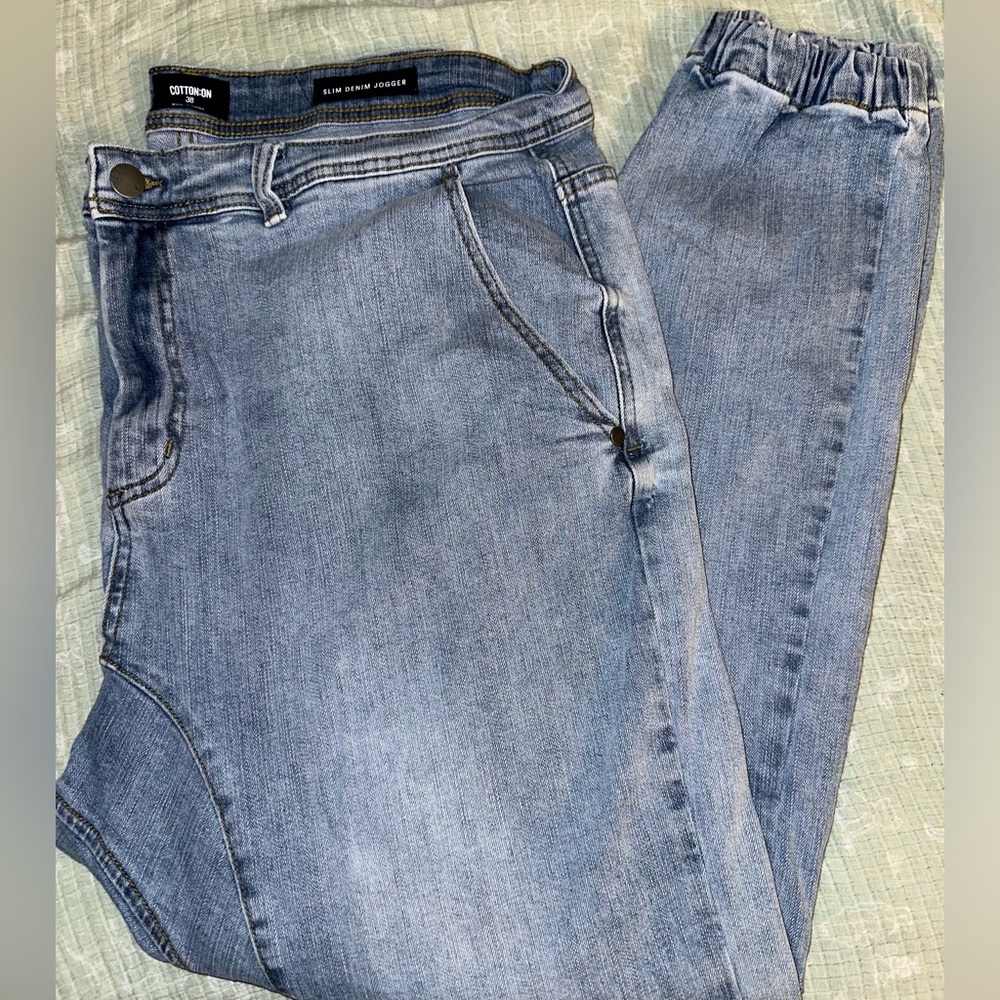Blue Denim Joggers